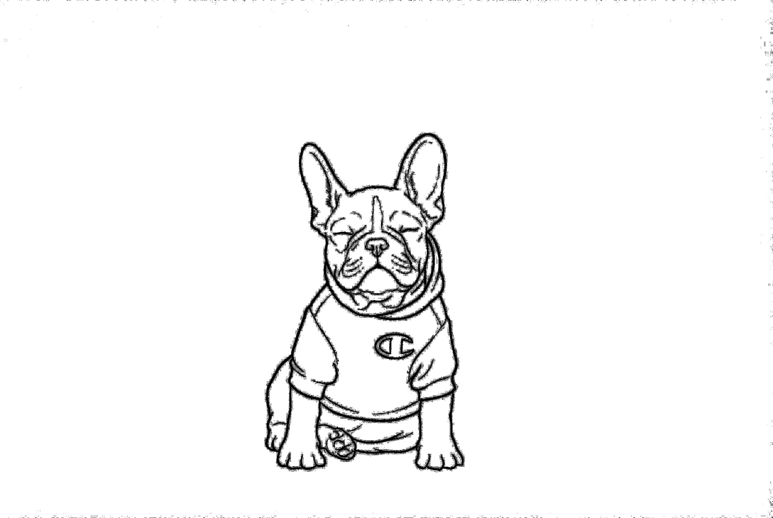 Dog with bow coloring page